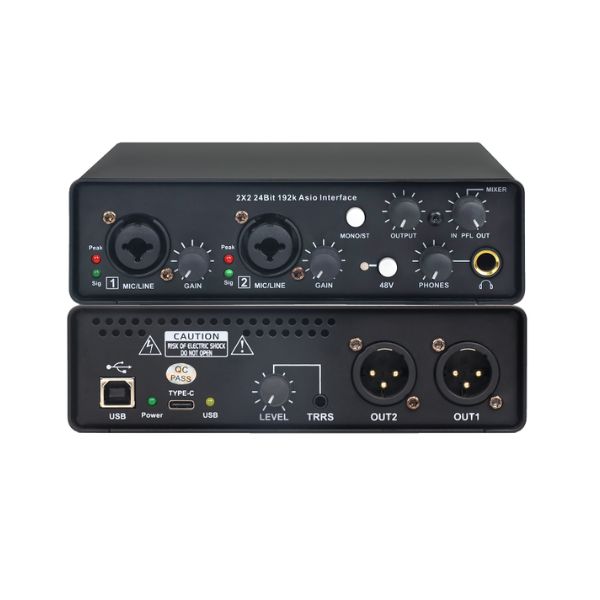 HY-X22 – Card âm thanh rời Huain Type-C sang USB, 2 kênh, không cần cài driver – Dành cho hội nghị truyền hình